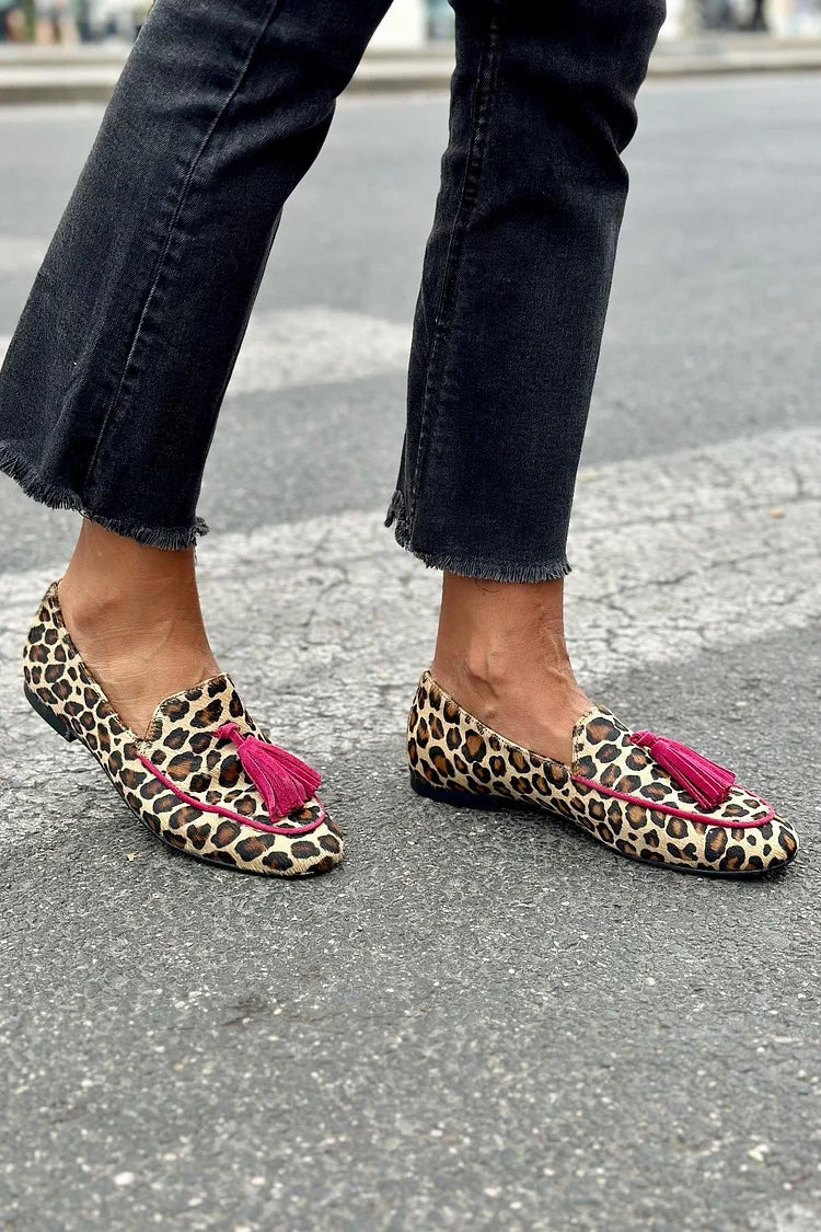 Rosalie | Leopard Pointed Toe Flats