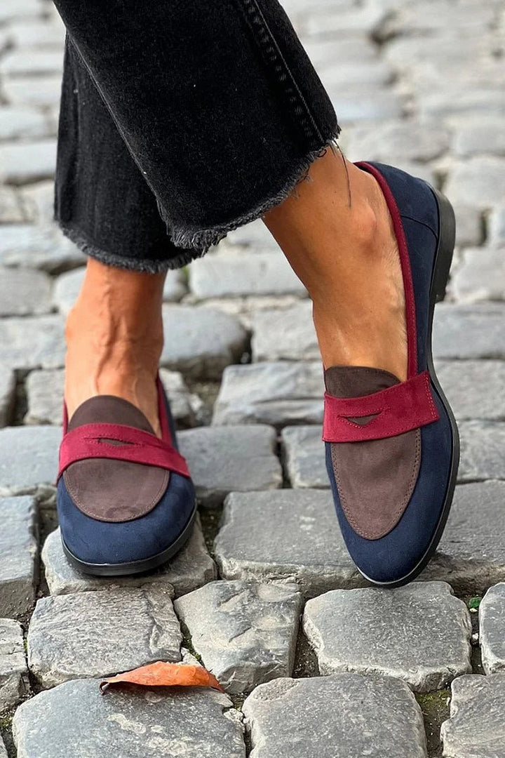 Sylvie | Two-Tone Driving Loafers