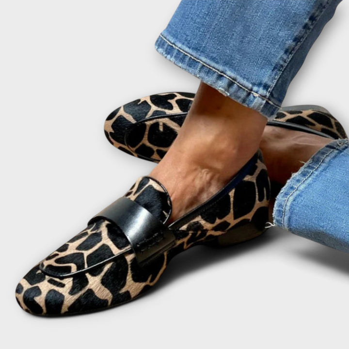 Sienna | Leopard Print Bar Loafers