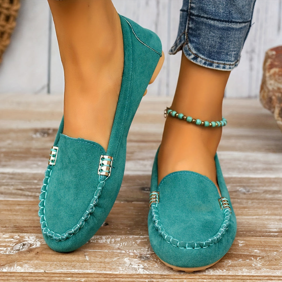 Linda | Suede Driving Loafers