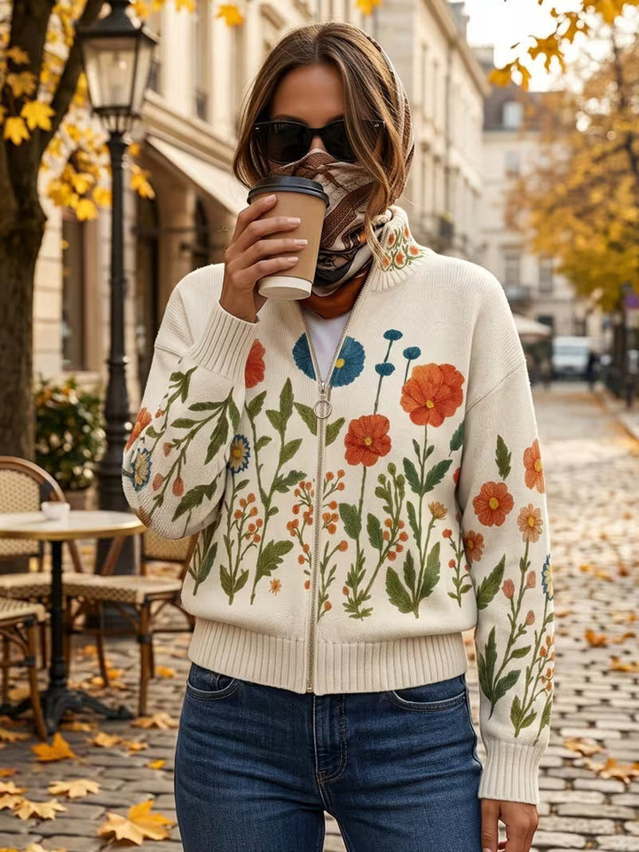 Brianna - Wildflower Meadow Zip Cardigan
