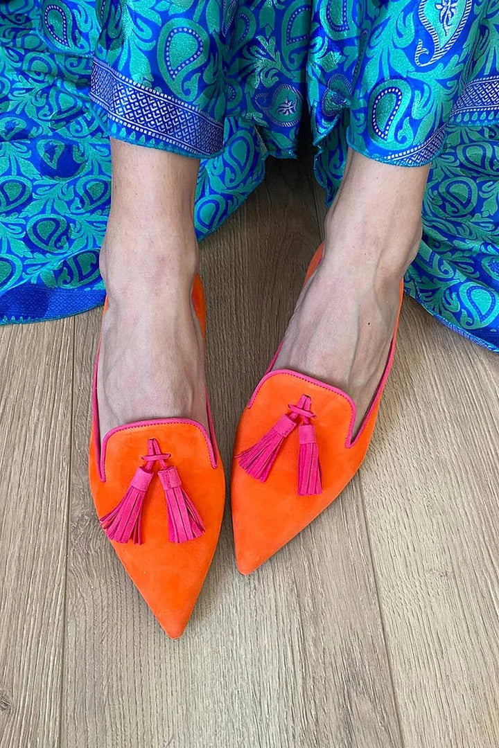 Portia | Plum Tassel Flats