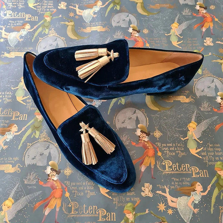 Celestia | Velvet Tassel Loafers
