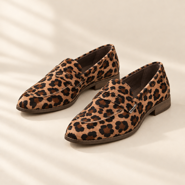 Virelle | Leopard Calf Hair Mules