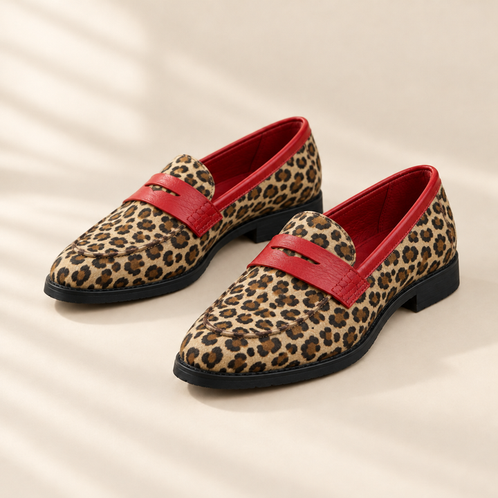 Roxie | Leopard Bow Loafers