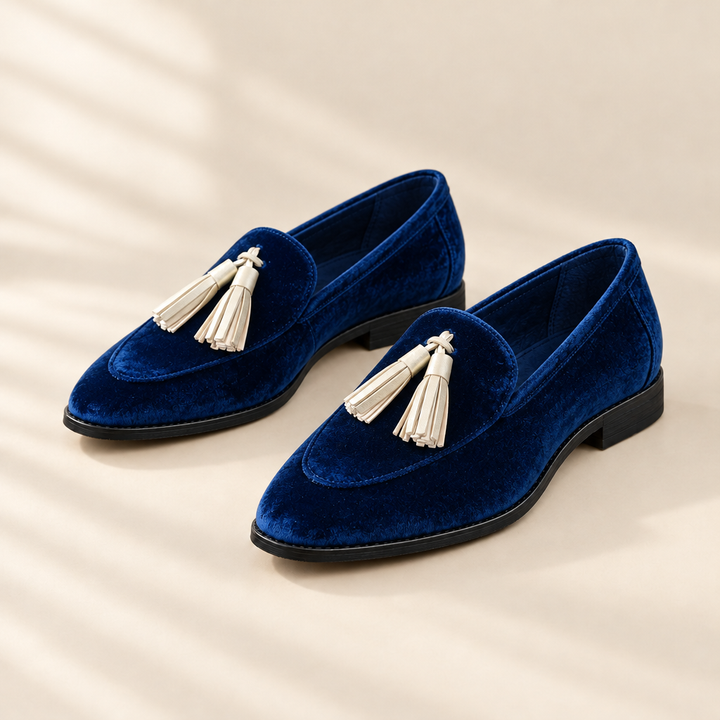 Celestia | Velvet Tassel Loafers