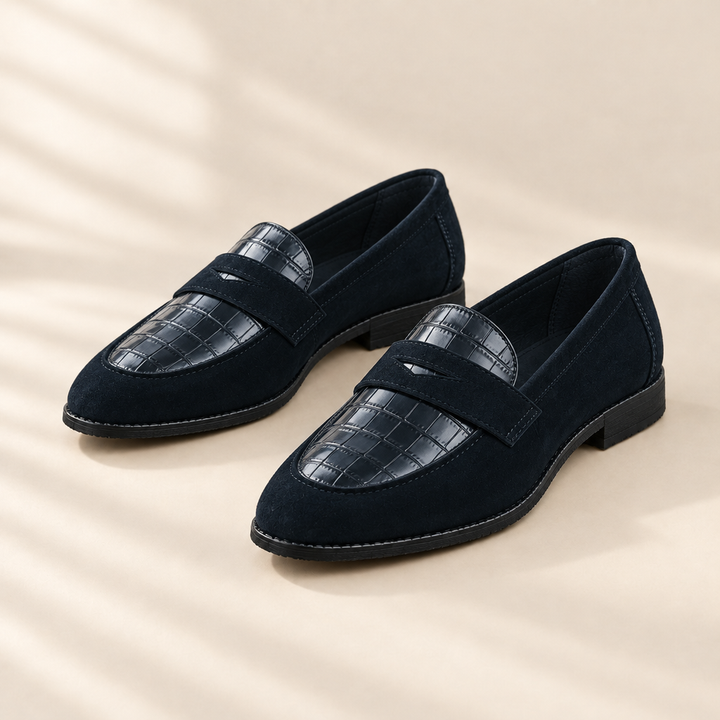 Jessie | Croc-Effect Loafers