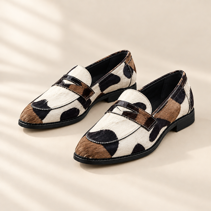 Rory | Calf Hair Print Loafers