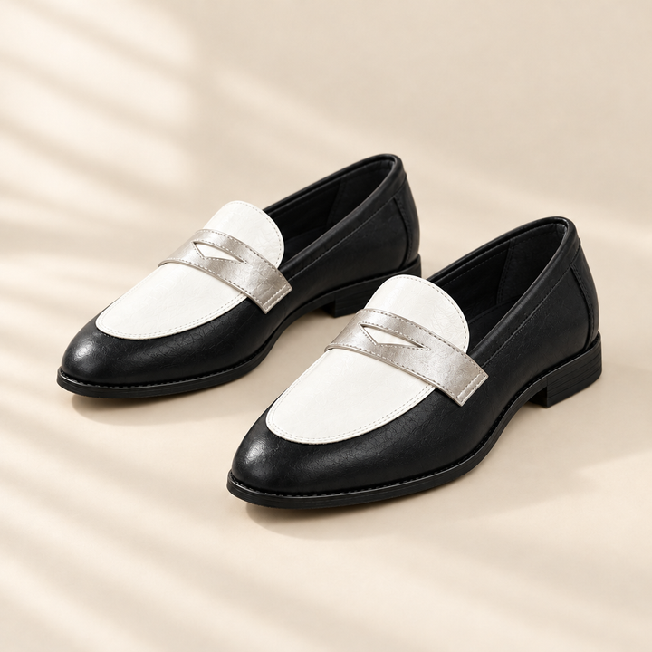 Willow | Two-Tone Monochrome Loafers