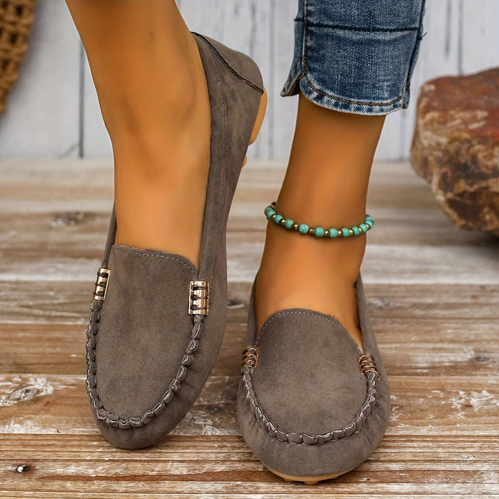 Linda | Suede Driving Loafers