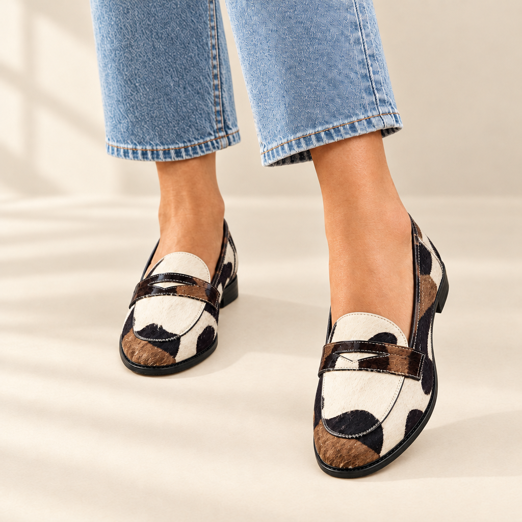 Rory | Calf Hair Print Loafers