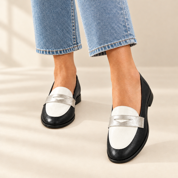 Willow | Two-Tone Monochrome Loafers