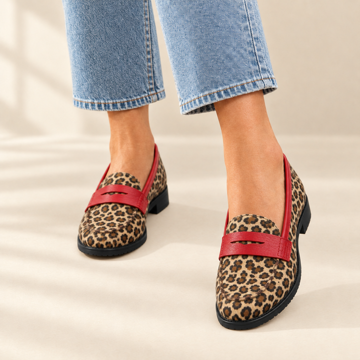 Roxie | Leopard Bow Loafers