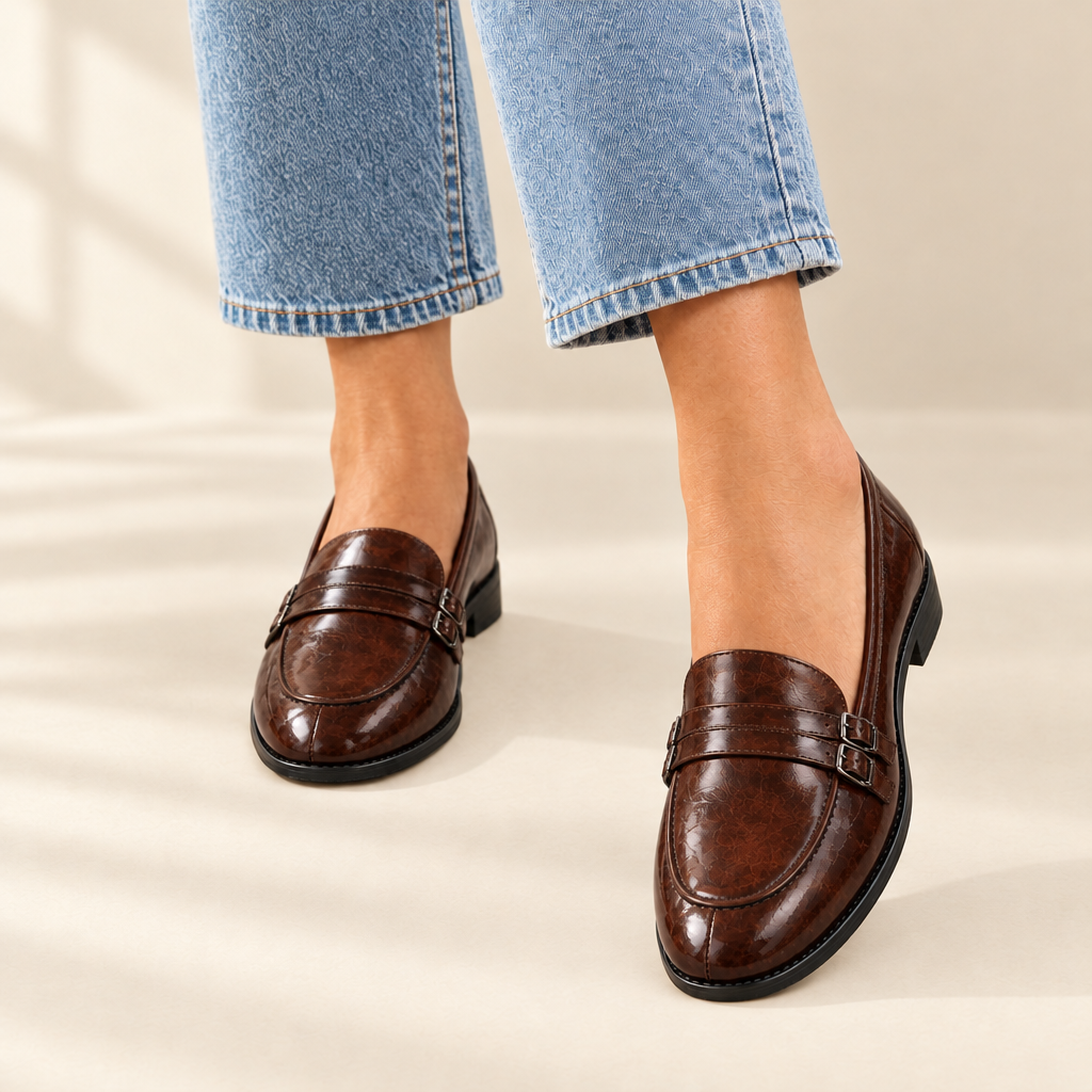 Maevie | Classic Brown Loafers
