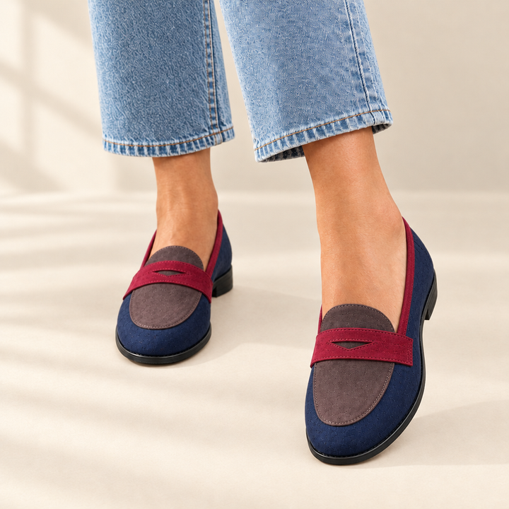 Sylvie | Two-Tone Driving Loafers