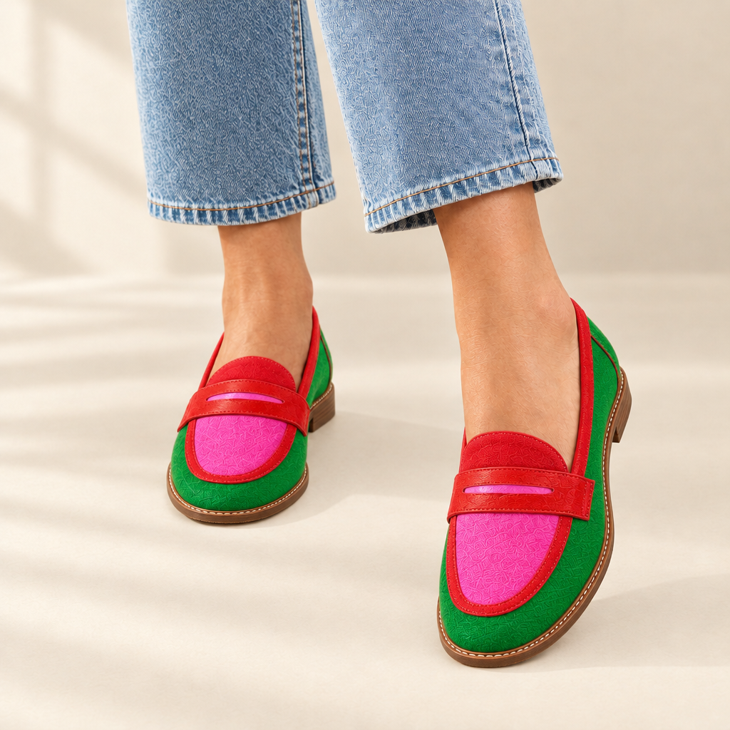 Tessa | Colour-Block Loafers