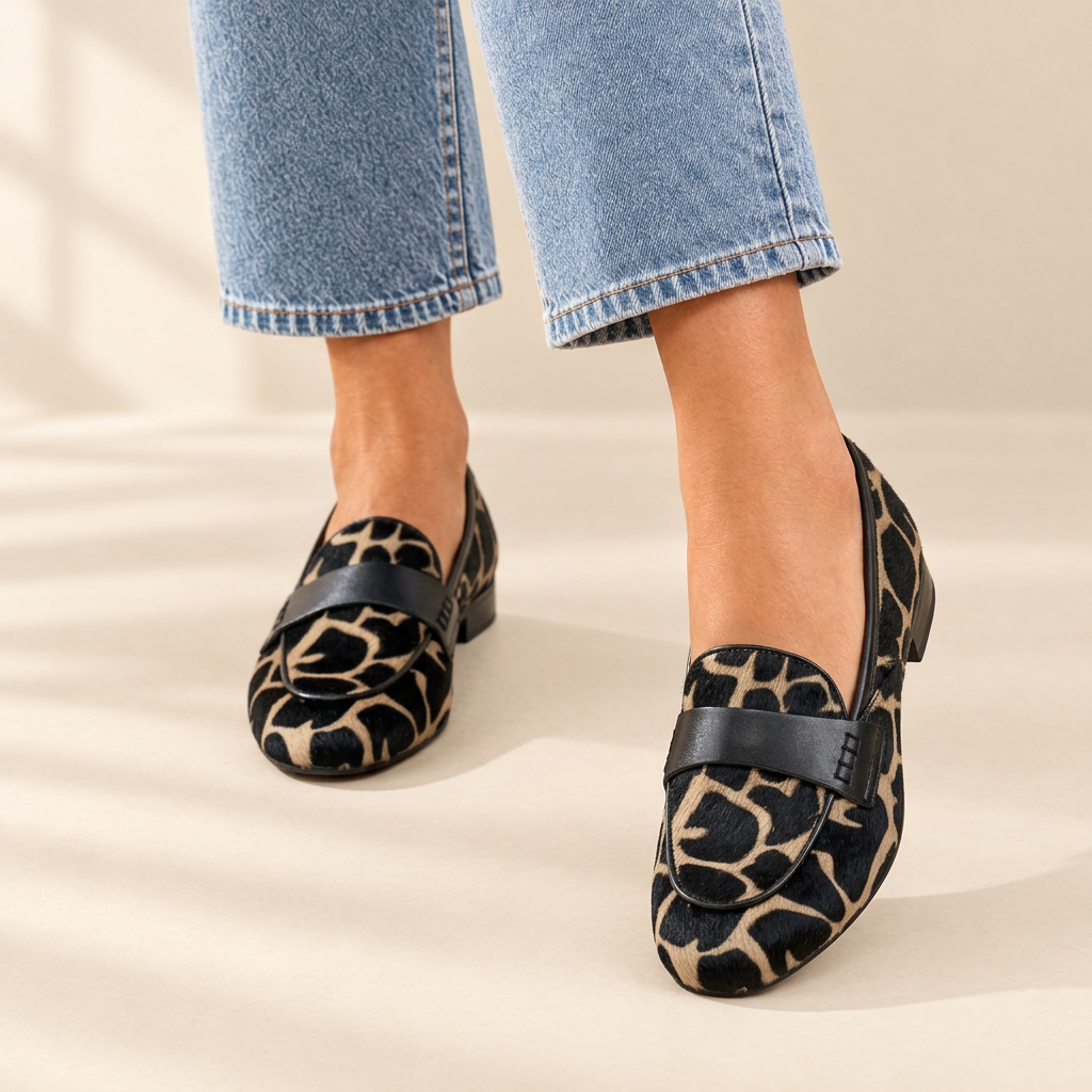 Sienna | Leopard Print Bar Loafers