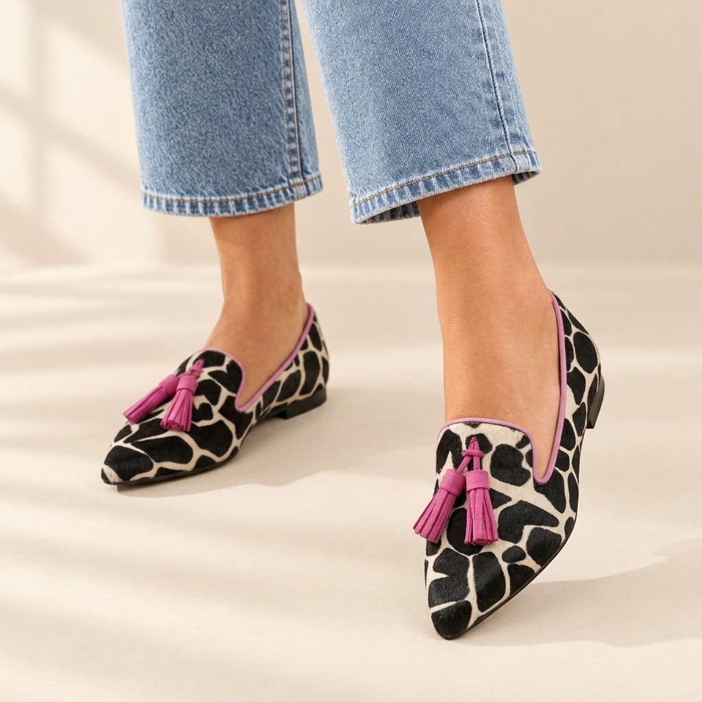 Nala | Leopard Fringe Flats