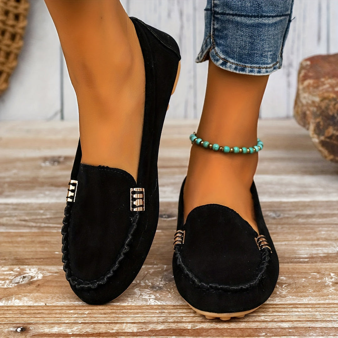 Linda | Suede Driving Loafers