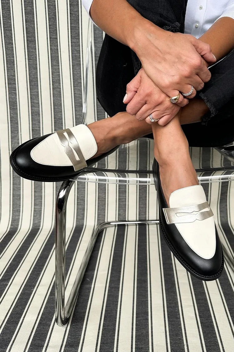 Willow | Two-Tone Monochrome Loafers