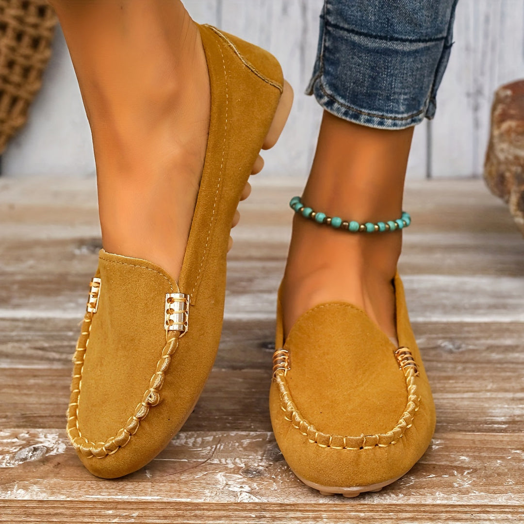 Linda | Suede Driving Loafers