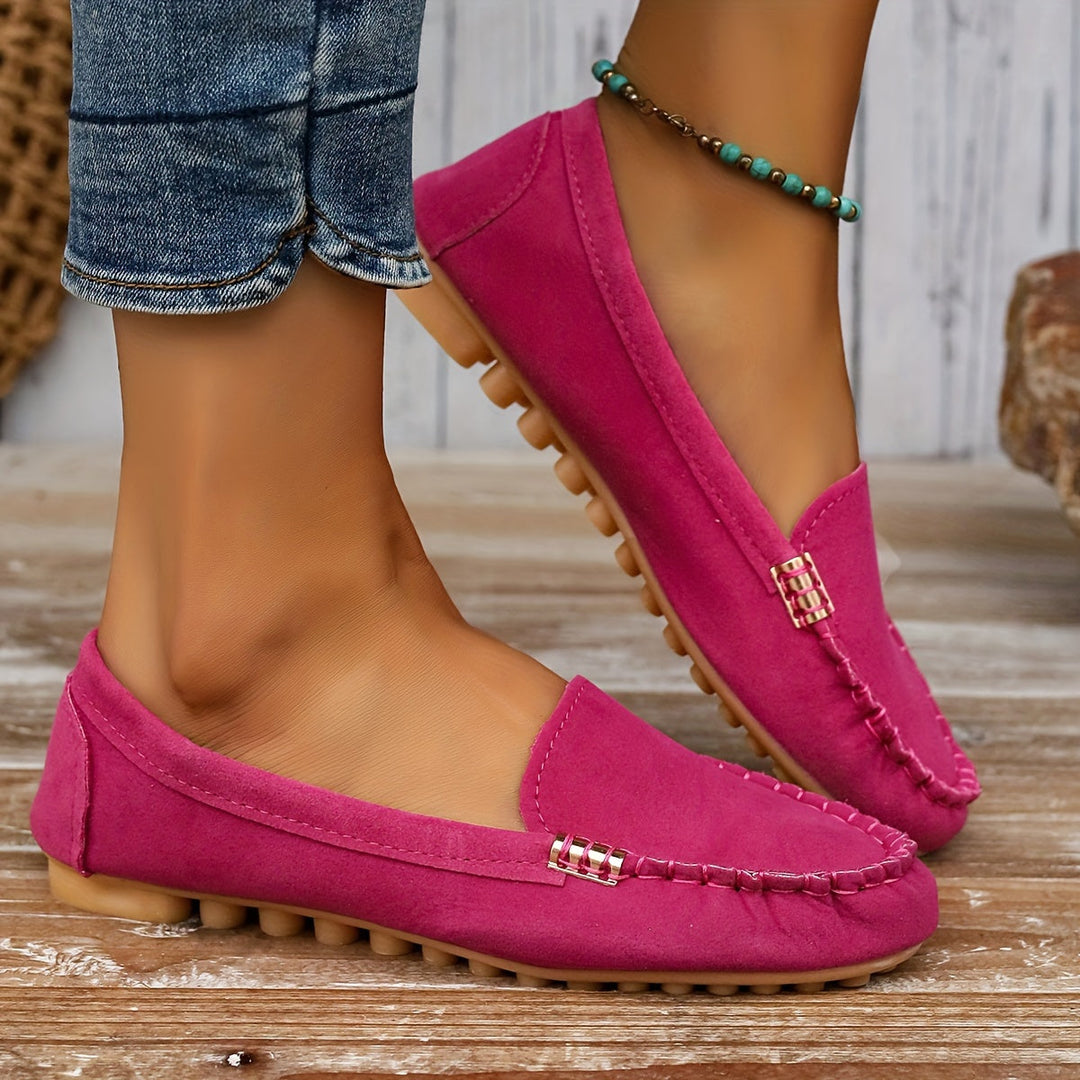 Linda | Suede Driving Loafers