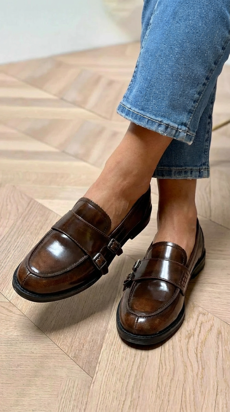 Maevie | Classic Brown Loafers