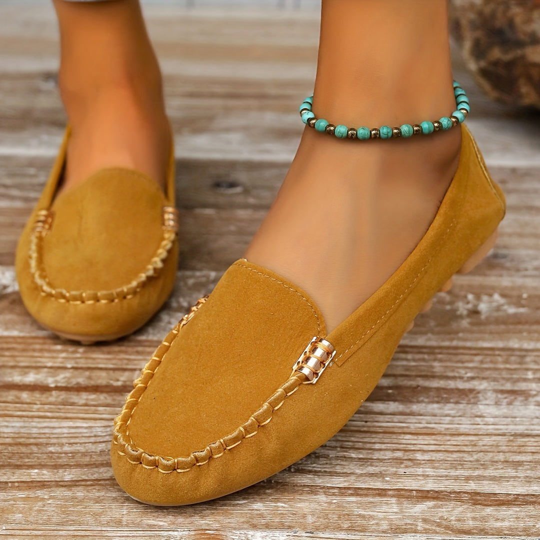 Linda | Suede Driving Loafers