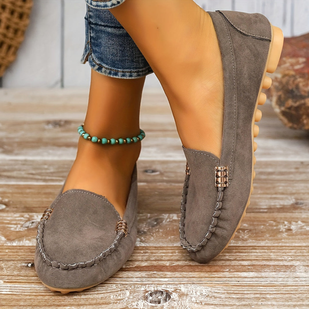 Linda | Suede Driving Loafers