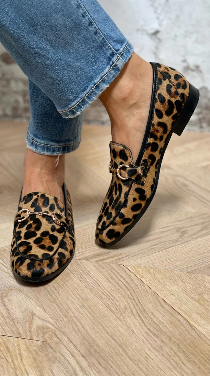 Adrianna | Leopard Snaffle Loafers