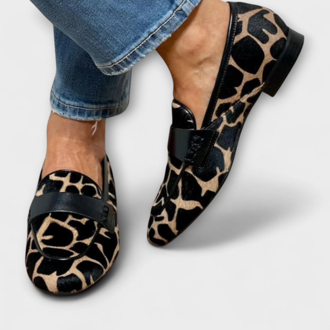 Sienna | Leopard Print Bar Loafers