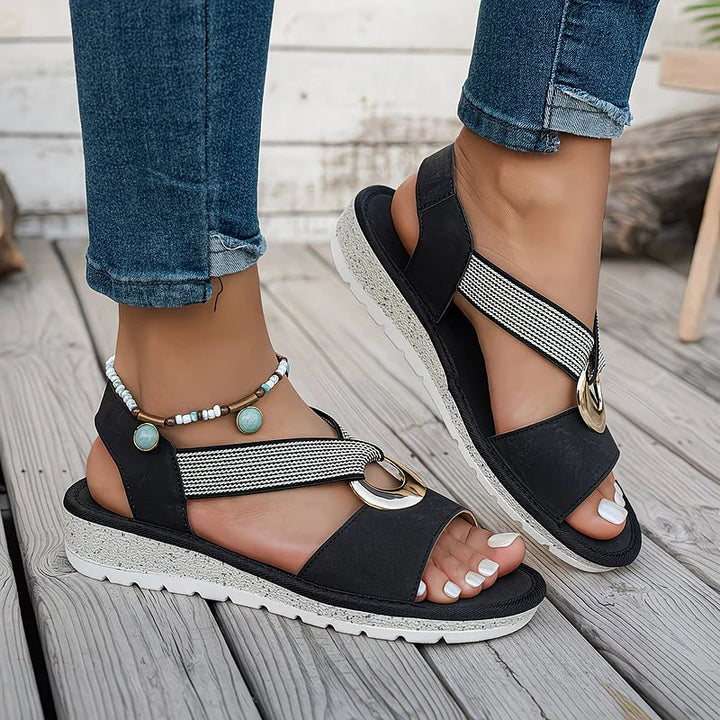 Zefira | Open Toe Flatform Sandals