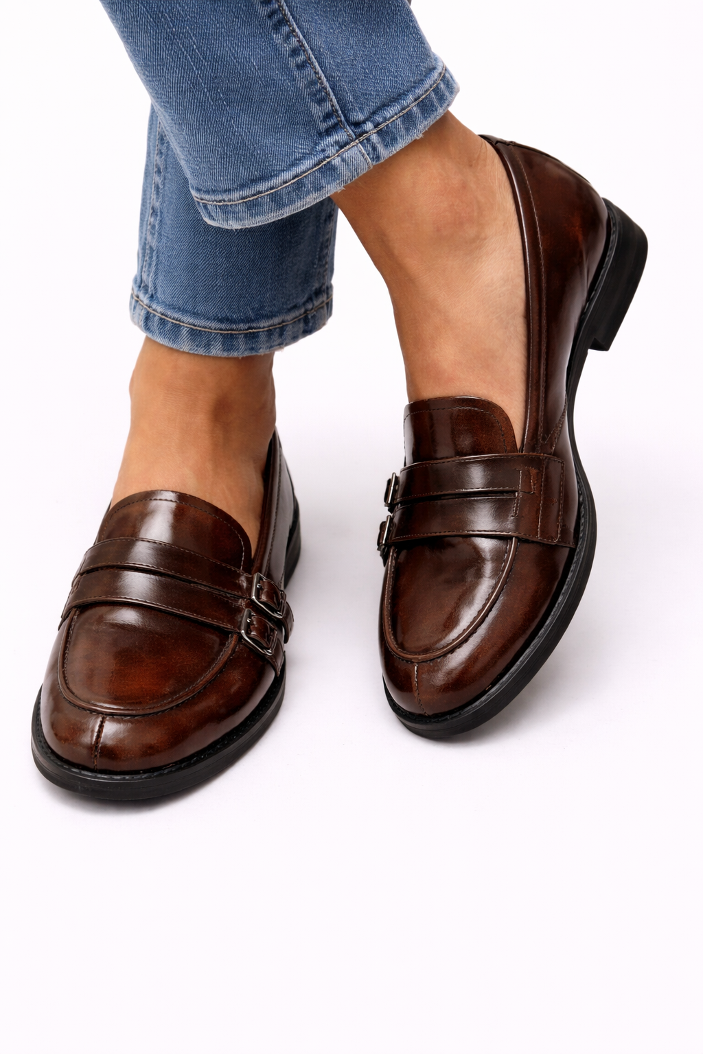 Maevie | Classic Brown Loafers