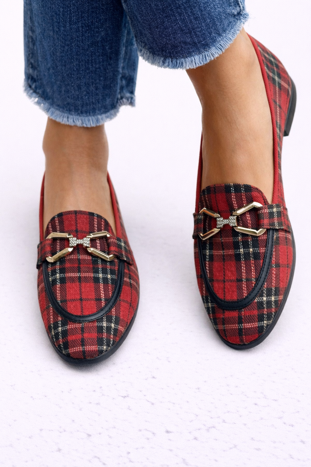 Rowan | Tartan Snaffle Loafers