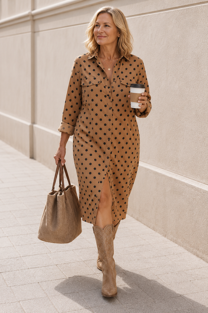 Claudia | Polka Dot Midi Dress