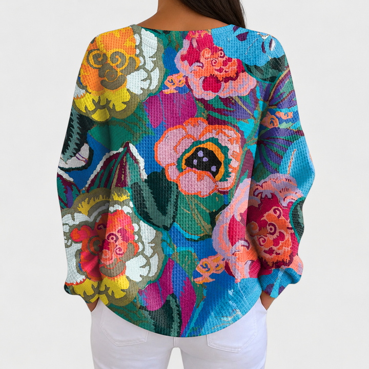 Ida | Jumper with Large Colourful Flowers