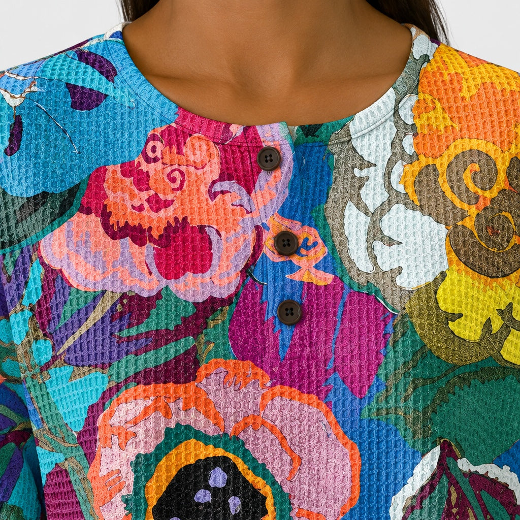 Ida | Jumper with Large Colourful Flowers