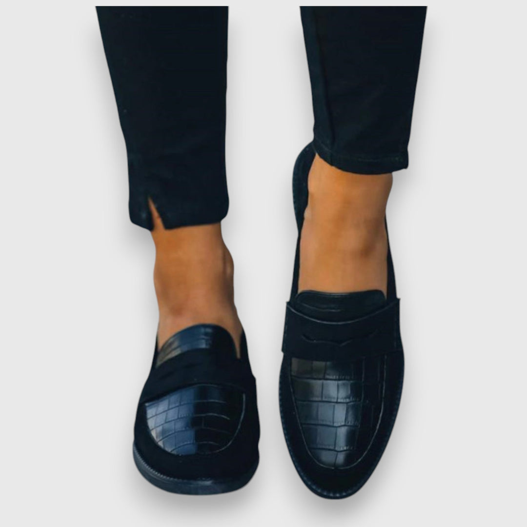Jessie | Croc-Effect Loafers