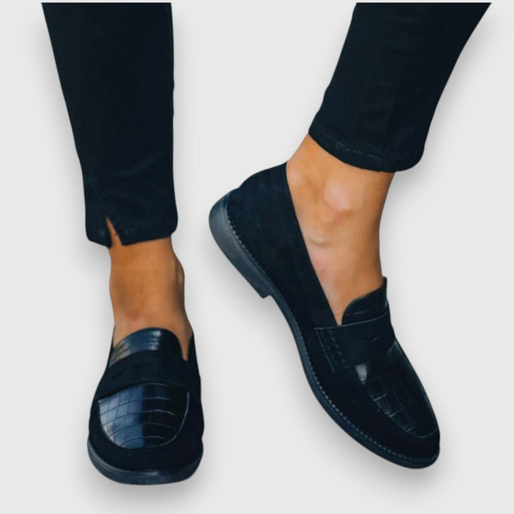 Jessie | Croc-Effect Loafers