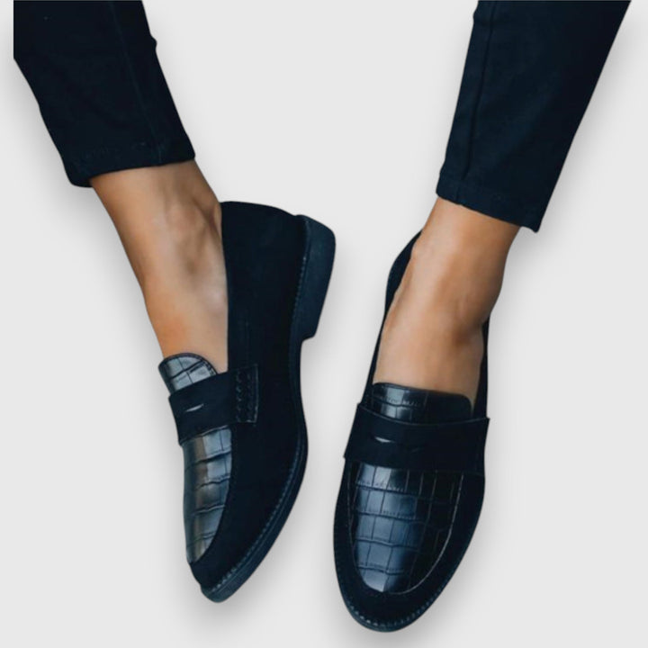 Jessie | Croc-Effect Loafers