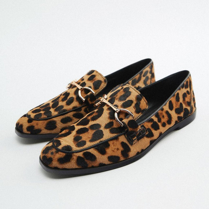Adrianna | Leopard Snaffle Loafers
