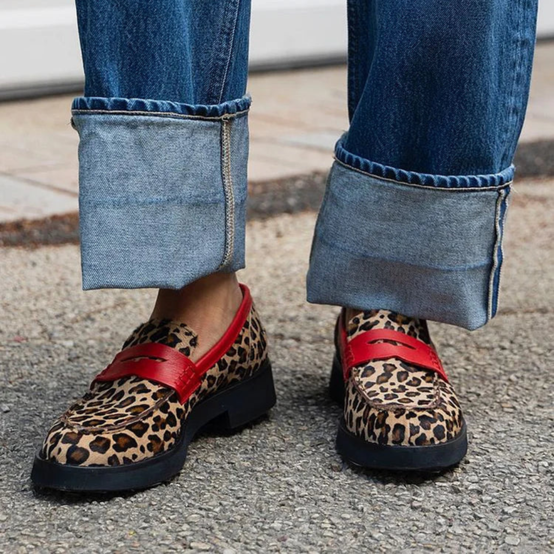 Roxie | Leopard Bow Loafers