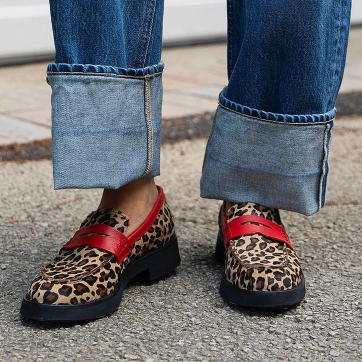 Roxie | Leopard Bow Loafers