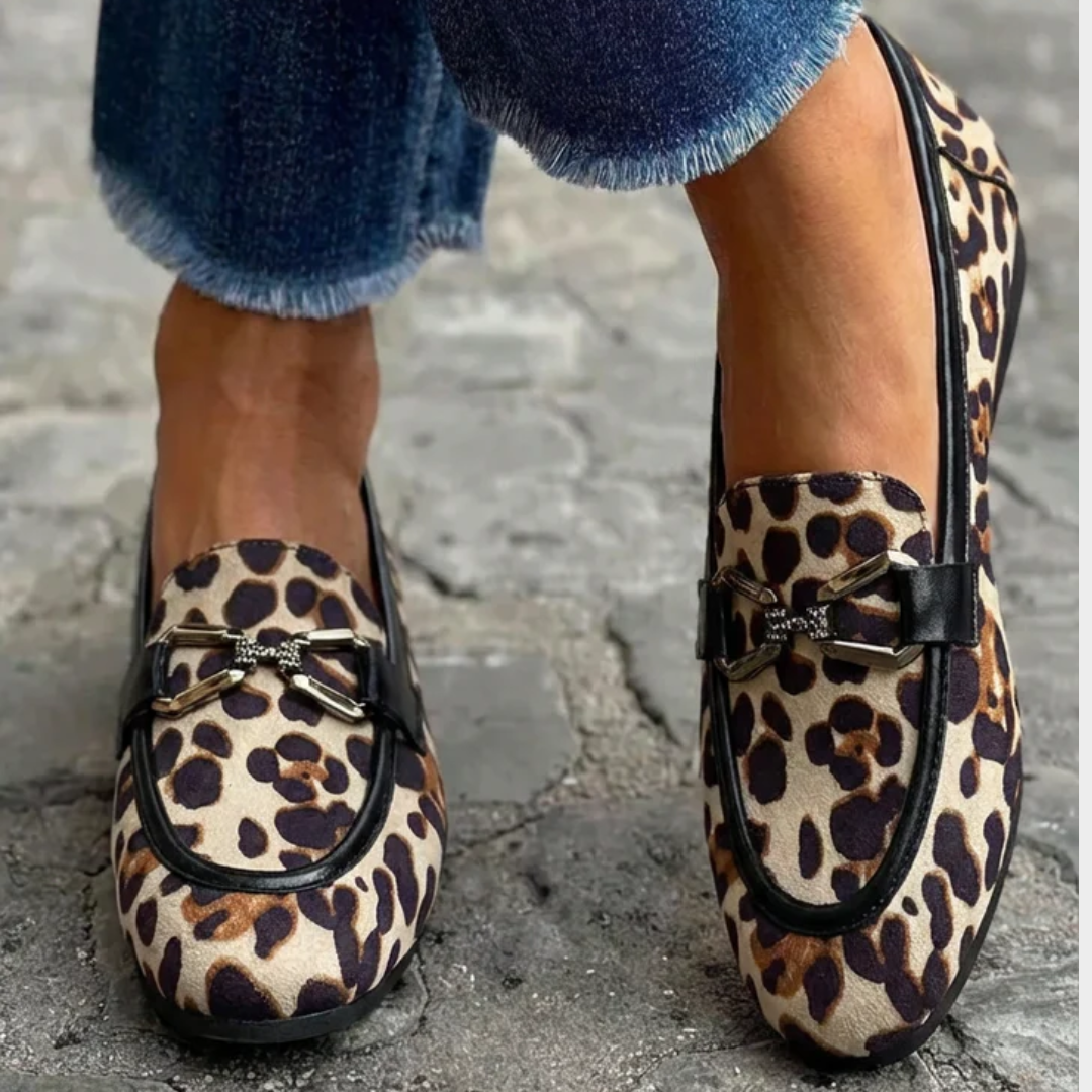 Geneva | Leopard Calf Hair Loafers
