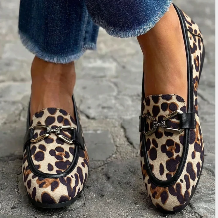Geneva | Leopard Calf Hair Loafers