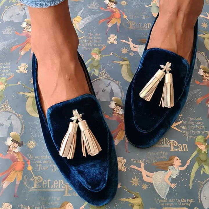 Celestia | Velvet Tassel Loafers