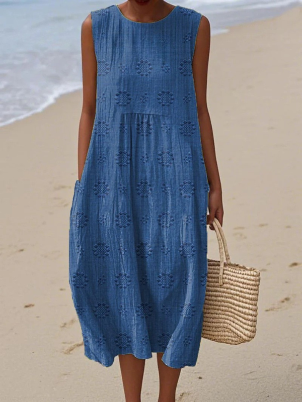 Clementine | Mixed Pattern Midi Dress