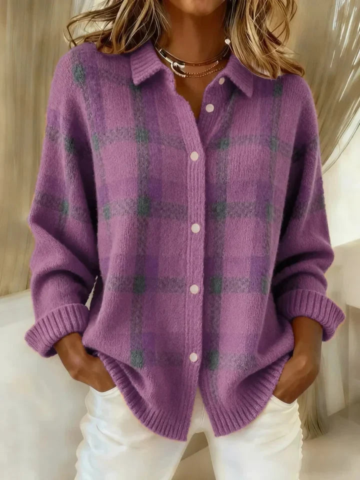 Francesca™ | Retro Cheque Sweater