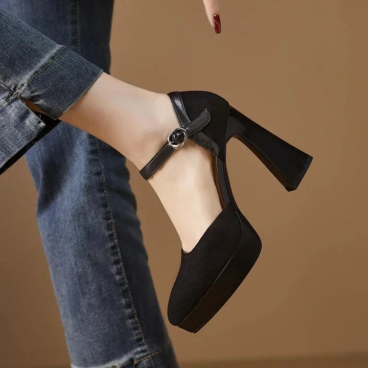 Constance | Elegant Court Shoes with Ankle Strap