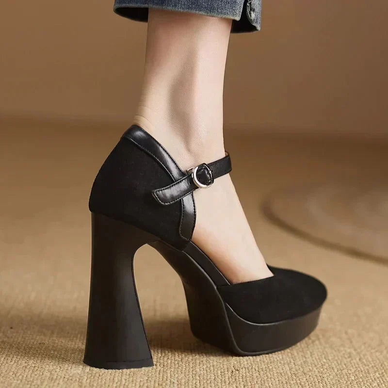 Constance | Elegant Court Shoes with Ankle Strap